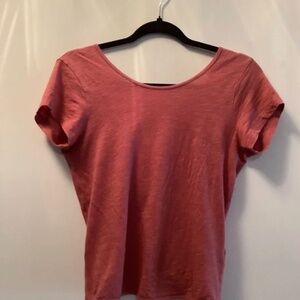 Abercrombie & Fitch - Women's Low Back Round Neck Short Sleeve Tee (Dusty Rose)